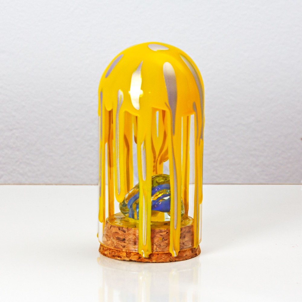 Glob de sticla pictat Limassol, cu cristal 