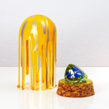 Glob de sticla pictat Limassol, cu cristal 