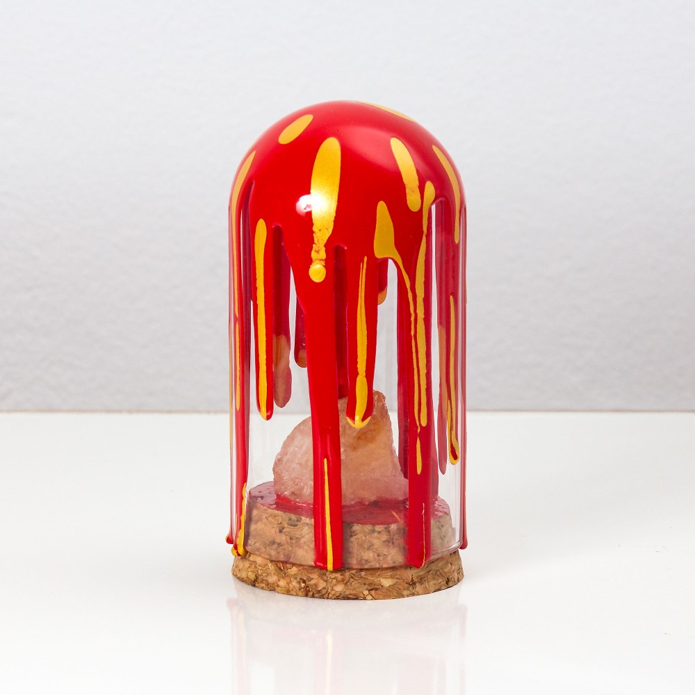 Glob de sticla pictat Passion, cu cristal