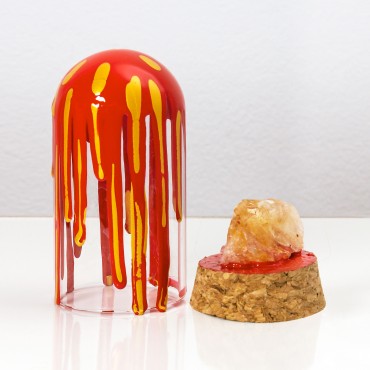 Glob de sticla pictat Passion, cu cristal