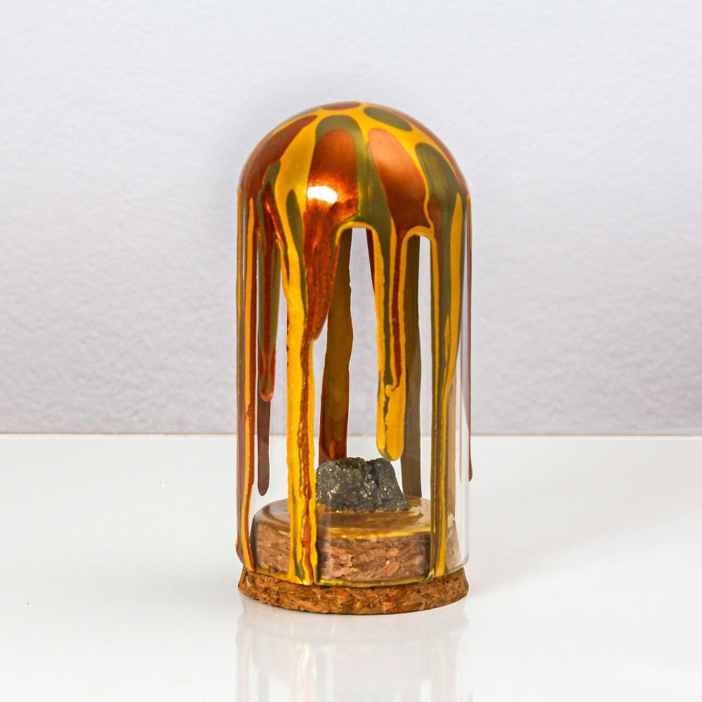 Glob de sticla pictat Sahara, cu cristal