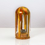 Glob de sticla pictat Sahara, cu cristal