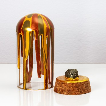 Glob de sticla pictat Sahara, cu cristal